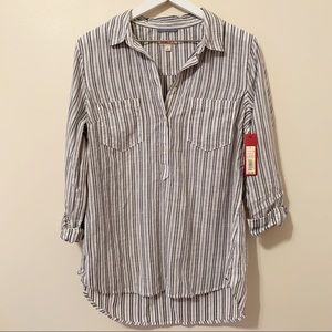 ✨NWT✨ Merona Striped Popover Tunic - White/Black